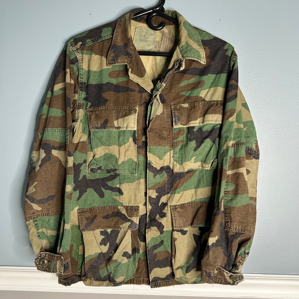 Military Camouflage Field Jacket‎ M65 Style Small Short Woodland Green